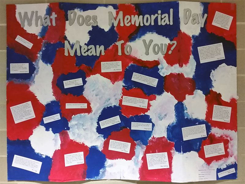 Sixth Grade Artwork: What does Memorial Day mean to you?